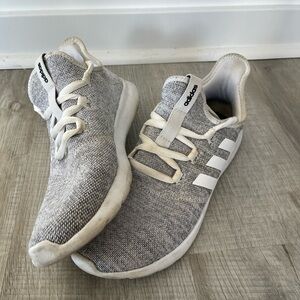 Adidas Cloudfoam Pure Cloud Running Woman's Shoe Sneaker Gray/White Size 11